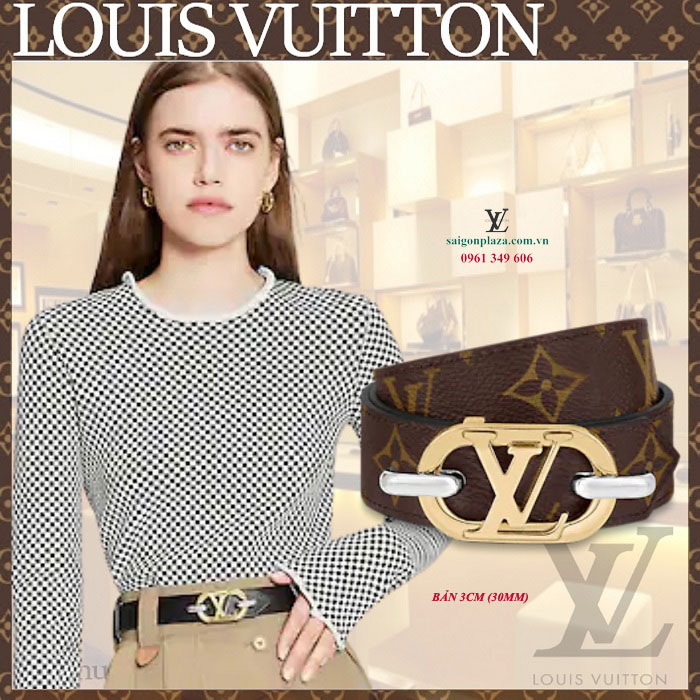 Dây thắt lưng nữ mặc đầm mặc váy thời trang Louis Vuitton EVERYDAY M0429W size 3cm (30mm)