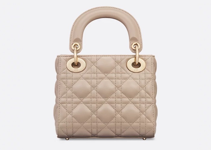 Túi nữ da lì túi nữ màu be túi nữ dây xích đeo vai đeo chéo thương hiệu Dior mini Lady Dior