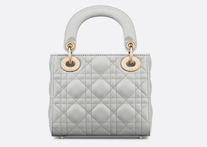 Túi nữ dễ thương túi da nữ đẹp nhất mini Lady Dior M0505ONGE M51G màu xám size 17cm