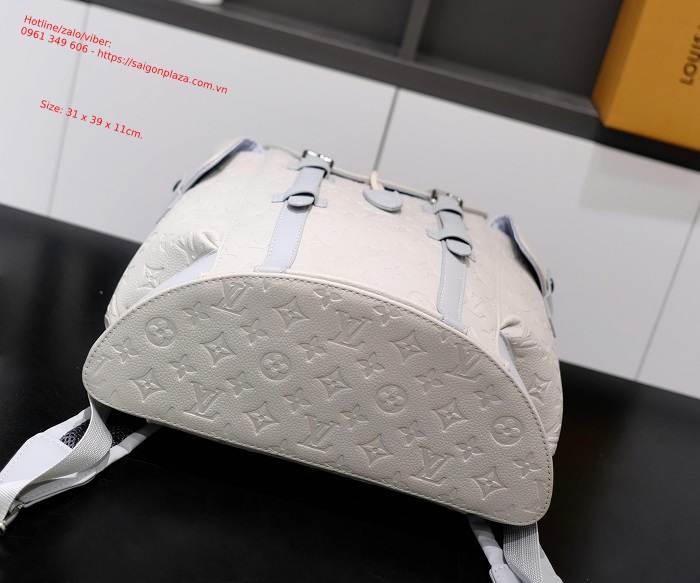Balo cao cấp Christopher Louis Vuitton  PM170825 balo màu trắng công sở balo đẹp cho nam