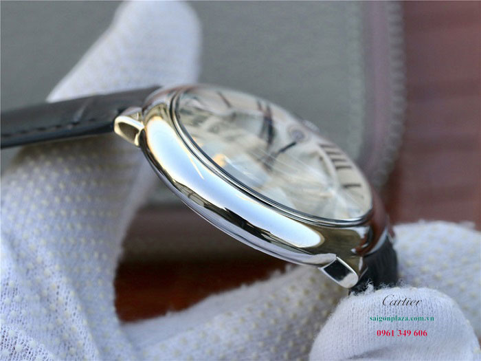 Đồng hồ màu trắng dây da thanh lịch Cartier W69016Z4 cỡ size 42mm