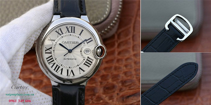 Đồng hồ dây da cho người tay to Cartier W69016Z4 cỡ size 42mm