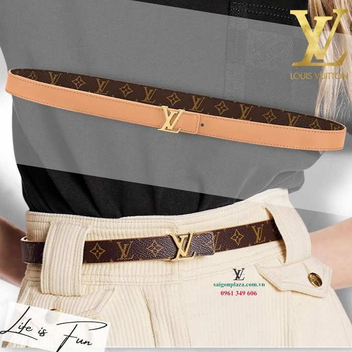 Store dây nịt nam nữ tiệm Dây nịt thắt lưng nữ nam bản nhỏ 2 cm 20 mm LV Louis Vuitton M0527V