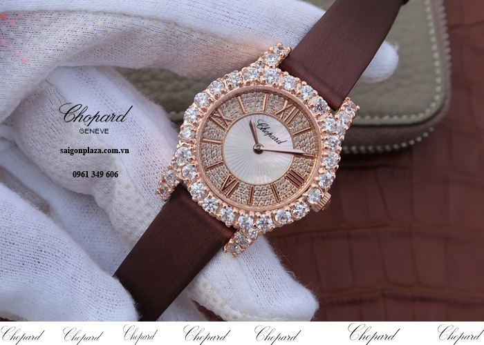 Đồng hồ Chopard nữ vàng hồng đính kim cương Chopard 139419-5101