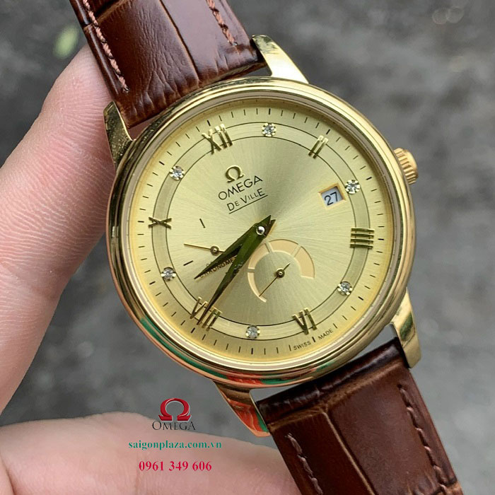 Đồng hồ nam dây da hàng hiệu Omega De Ville 424.53.40.21.02.001