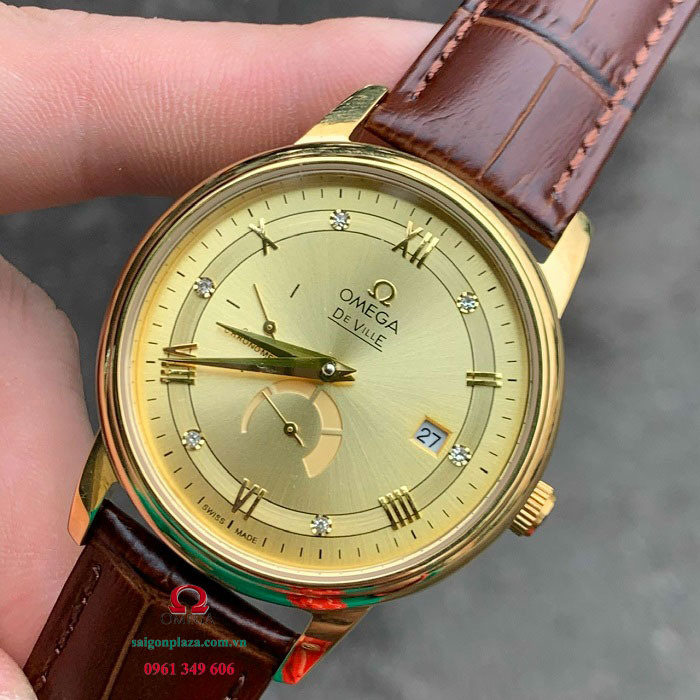 Đồng hồ Omega dây da nam chính hãng Omega De Ville 424.53.40.21.02.001
