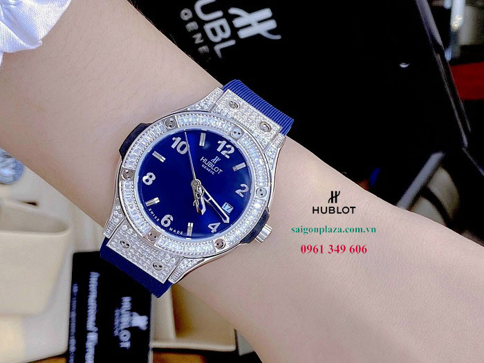 đồng hồ nữ màu xanh nước biển Hublot 061120