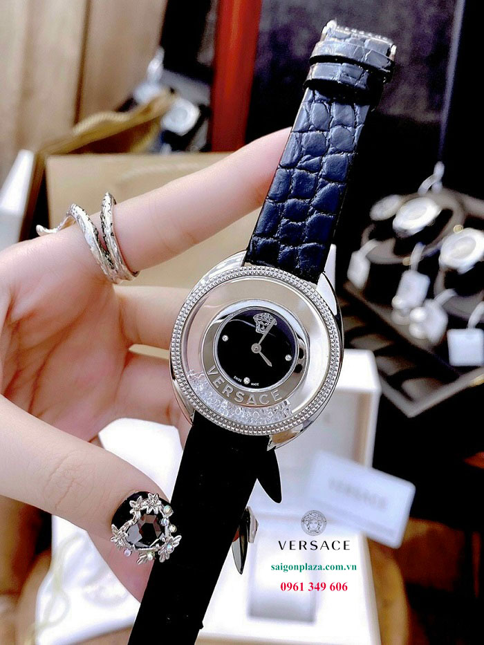 Đồng hồ dây da nữ Cà Mau Versace Destiny Spirit VAR030016