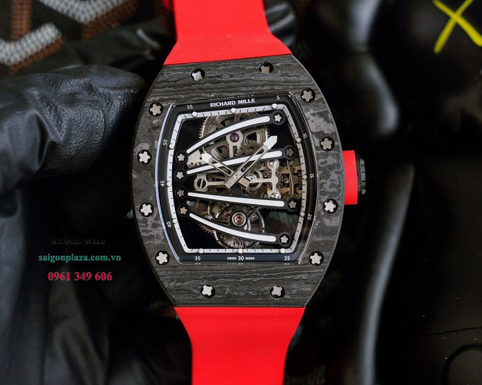 Đồng hồ RM chính hãng dây màu đỏ Richard Mille RM 59-01 Tourbillon