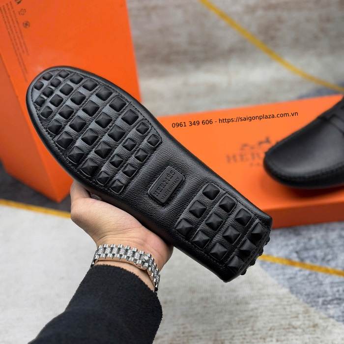 giày Hermes nam đế cao su mềm chống trơn trượt giày hiệu nam giá rẻ