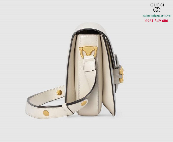 Túi xách Gucci nữ trắng hàng hiệu giá rẻ Horsebit 1955 602204/1DB0G-9022