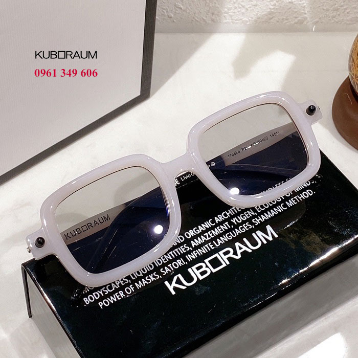 Mắt kính màu trắng Kuboraum Maske P2 AR cao cấp