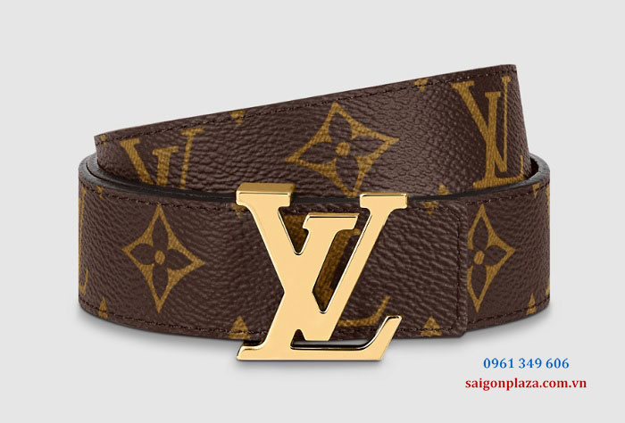 Thắt lưng nữ hai mặt dây hoa nâu đỏ Louis Vuitton Initiales M0322X size kích thước 30mm