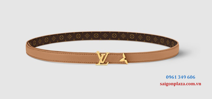 dây lưng nữ size nhỏ 20mm 2cm khóa vàng đẹp nhất LV Louis Vuitton Pretty M8538Y bản 2cm 20mm