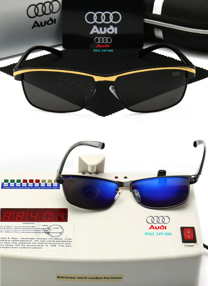 Mắt kính nam chống tia UV Kính chính hãng Audi AD 551