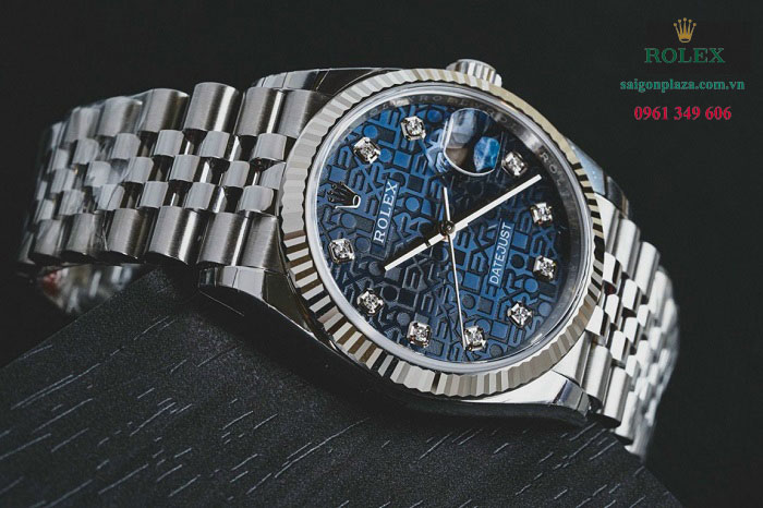 Đồng hồ cơ nam mặt số 3d màu xanh dương nam Rolex 126234-0037