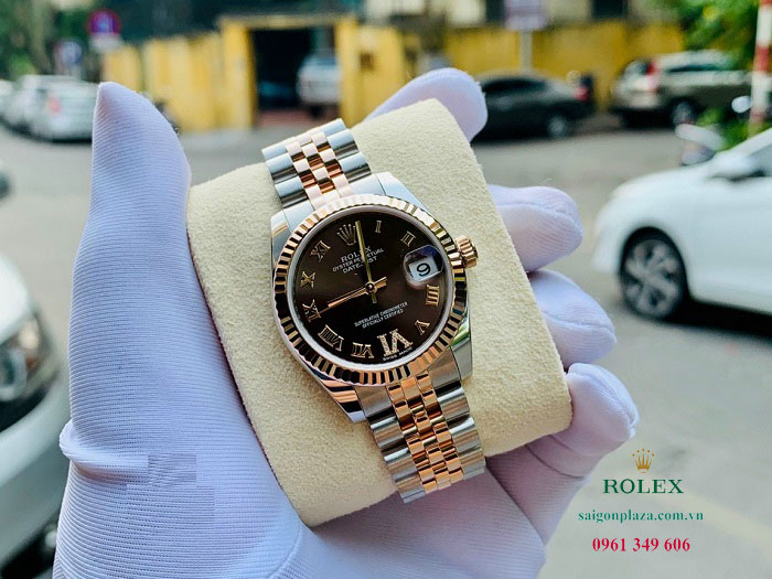 đồng hồ sang chảnh nữ Rolex Datejust 178271-0071 mặt màu nâu Chocolate 