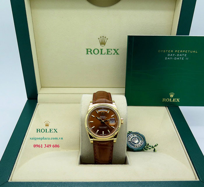 Đồng hồ Rolex Day Date 36 118138 Mặt Số Cognac