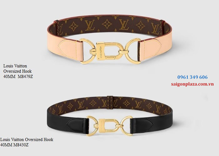 Thắt lưng Louis Vuitton nữ size cỡ kích thước to lớn rộng 40mm LV Oversized Hook M8430Z-M8479Z