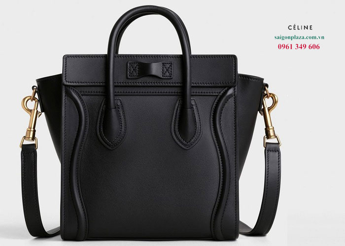 mẫu túi hàng hiệu nữ mới nhất của thương hiệu nổi tiếng thế giới Celine Nano Luggage Bag In Drummed Calfskin