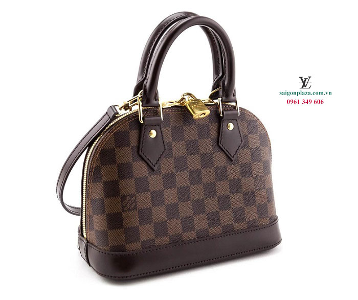 Túi màu nâu cho nữ túi khóa kéo nữ Louis Vuitton Alma BB Monogram N53151