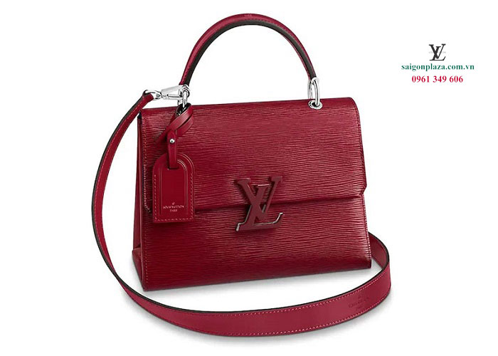 Túi LV nữ hàng hiệu màu đỏ da thật đẹp Louis Vuitton Grenelle PM
