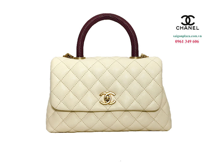 Túi trắng nữ thời trang cao cấp Chanel Coco Handle Bag