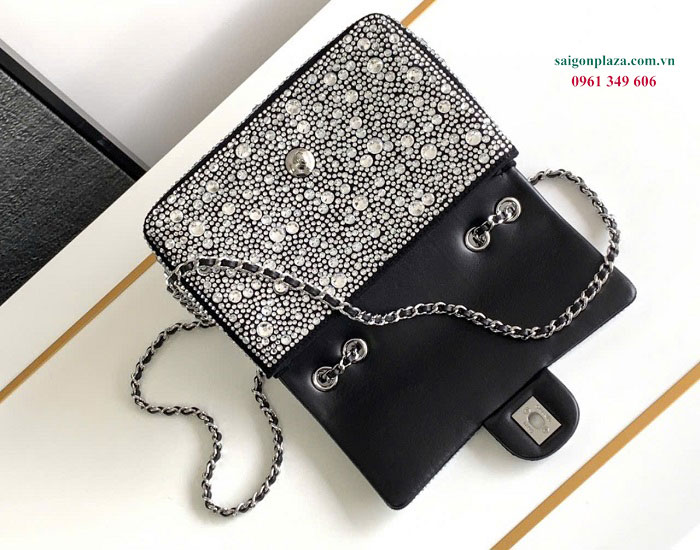 Túi hàng hiệu nữ Chanel đính đá cao cấp Túi nữ Chanel size bé size nhỏ cỡ to cỡ nhỏ đựng ví điện thoại