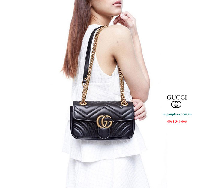Túi xách da nữ Gucci Marmont Matelasse Shoulder Bag chính hãng