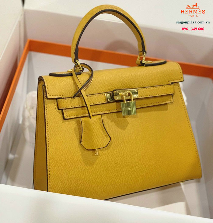 Túi Hermes màu vàng chính hãng Hermes Kelly Bag