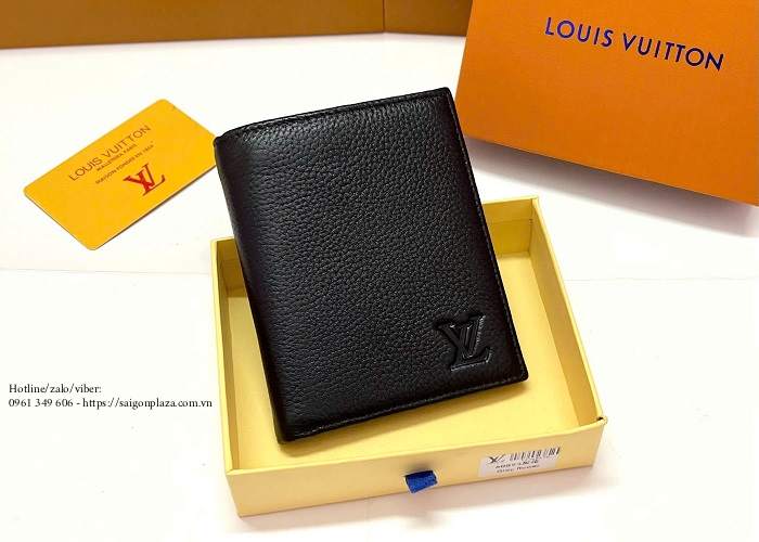 các mẫu ví nam mới nhất đẹp nhất da thật giá rẻ LV Louis Vuittn dví da mềm bền màu đen