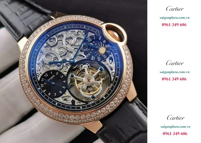 Đồng hồ nam cao cấp Cartier Tourbillon Diamond W25920