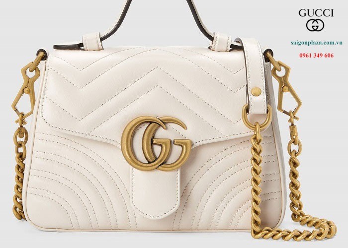 Túi xách nữ cao cấp Gucci GG Marmont Mini Top Handle Bag