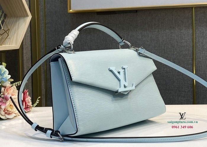 Túi nữ hàng hiệu Louis Vuitton Pochette Grenelle Màu xanh