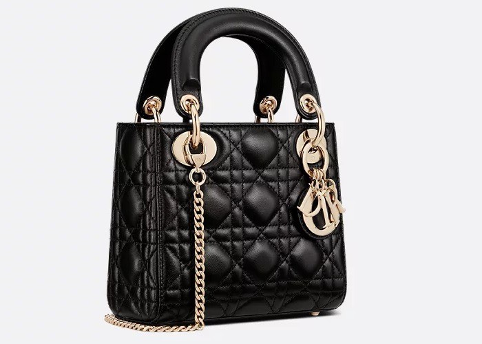 Túi nữ Dior Mini Lady Dior Handbag PH159259 màu đen size 17cm