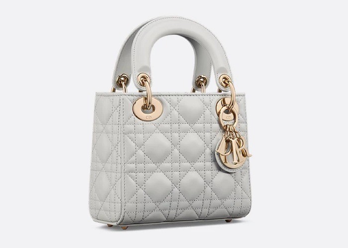 Túi nữ mini Lady Dior M0505ONGE M51G màu xám size 17cm