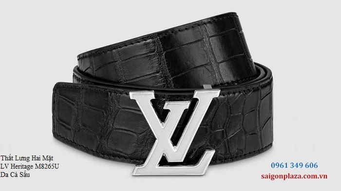 Thắt lưng nam da cá sấu bản 3,5cm LV Heritage 35MM M8265U-M8716S