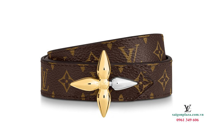 Louis Vuitton Louisette 25MM Reversible Belt Monogram Canvas Brown