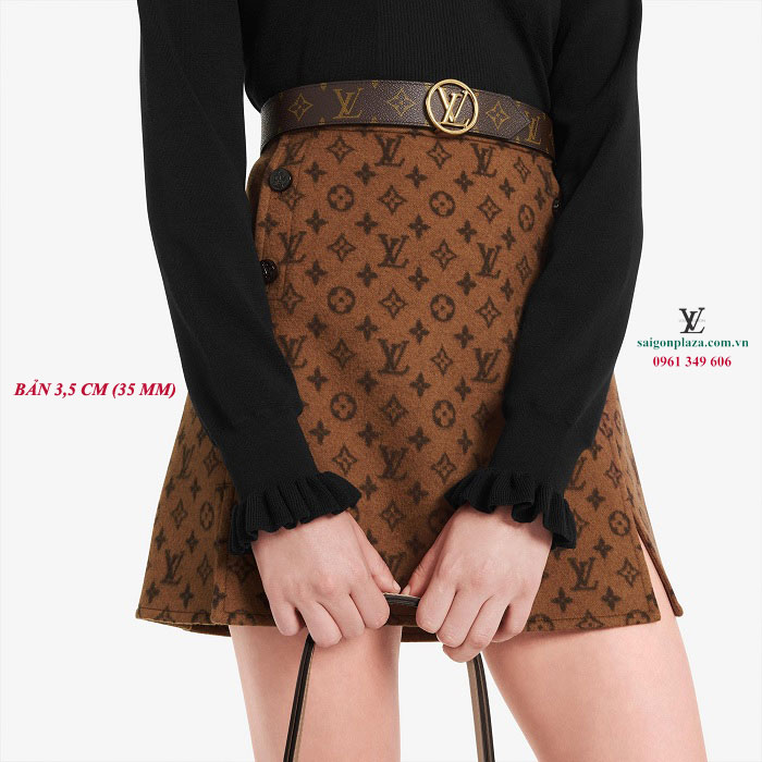 Dây nịt lưng thắt lưng nữ mặc váy mặc đầm Louis Vuitton M0564V size 3,5cm 35mm