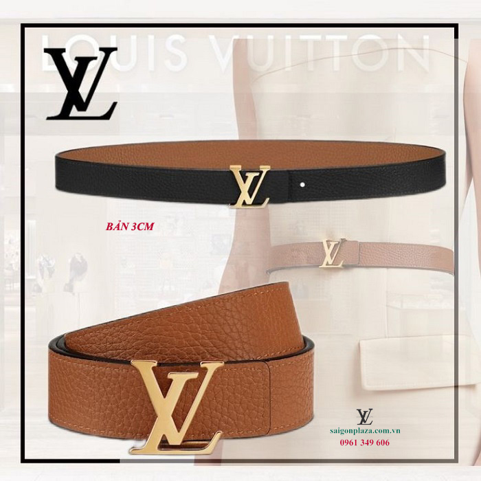 Dây nịt thắt lưng LV Louis Vuitton nữ chính hãng M9521U LV LOUIS VUITTON INITIALES
