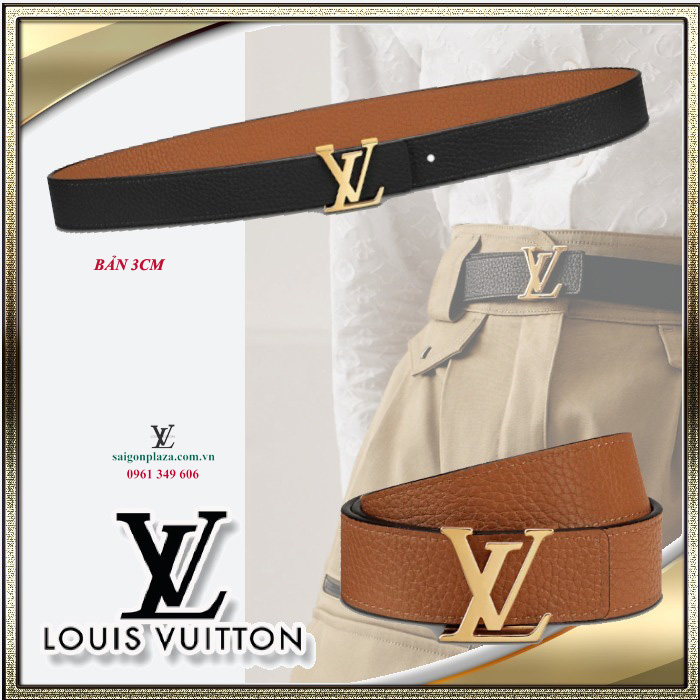 Dây thắt lưng nữ LV Hà Nội TP Sài Gòn dùng 2 hai mặt Louis Vuitton M9521U bản 30mm