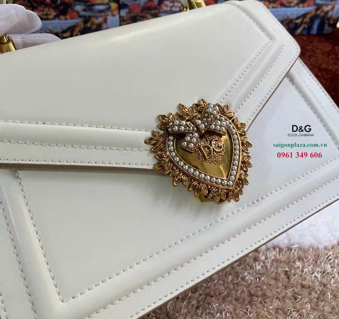Túi xách D&G đeo chéo nữ màu trắng Dolce Gabbana Devotion H030522
