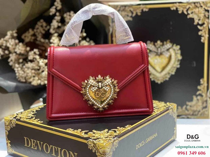 Túi da thật đeo vai nữ DG Dolce Gabbana Devotion H030522
