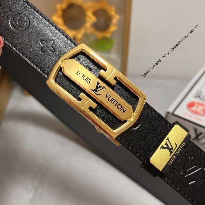 Dây thắt lưng cao cấp Louis Vuitton M1805U dây thắt lưng nam LV Louis Vuitton dây lưng LV Louis Vuitton chính hãng size vừa nhỏ
