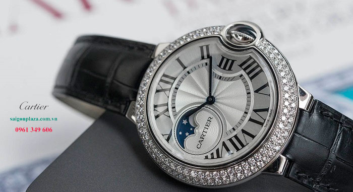 đồng hồ đính kim cương Cartier Ballon Bleu De Cartier WJBB0028