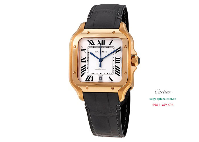 Đồng hồ nam mặt vuông cao cấp Cartier Santos De WGSA0011 40mm