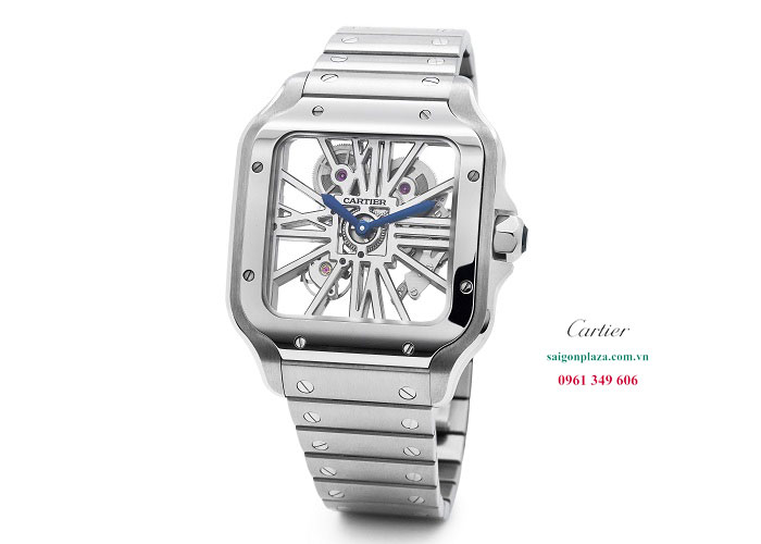 Đồng hồ chính hãng Cartier Santos De Cartier Skeleton WHSA0015