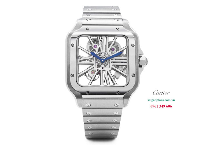 Đồng hồ Cartier Santos De Cartier Skeleton WHSA0015 chính hãng