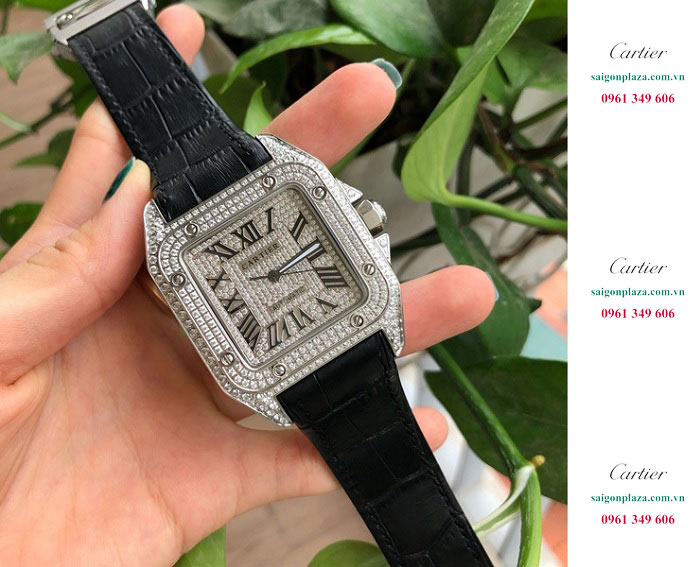 đồng hồ hàng hiệu nổi tiếng tphcm sài gòn Cartier Santos WH15721