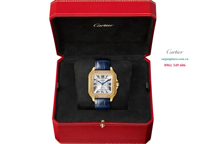 Đồng hồ Cartier nam chính hãng Hà Nội Cartier Santos De WJSA0008 size nhỏ